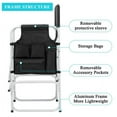 thumbnail image 3 of 41'' Tall Directors Chair,Portable Makeup Artist Chair with Side Table,Folding Chair for Camping, Home Patio, Golf Course, Cup Holder and Storage Bag, Weight Capacity 400LBS, 3 of 9