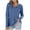 Blue, variant on DeHolifer Women Tops Solid Color V-Neck Button Long Sleeve Loose Casual Knit Pullover Tops Blue 3XL