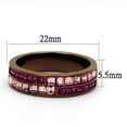 thumbnail image 2 of IP Coffee light Stainless Steel Ring with Top Grade Crystal in Multi Color for Women Multi Color Stone Color Style TK2837 Size 8, 2 of 4