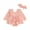 Pink, variant on Musuos Baby Girls 2 Piece Outfits 0-18M Solid Color Ruffles Long Sleeve Romper Dress and Cute Headband Set for Toddler Infant