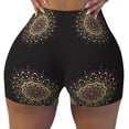thumbnail image 2 of Cauagu Colorful Mandala for Womens Workout Impact Shorts,Booty Biker Shorts High Waisted Elastic Athletic Shorts for Yoga Gym Running Sports-Small, 2 of 8