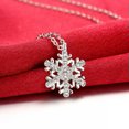thumbnail image 5 of QQTDFG Rose Platinum Plated Necklace Pendant Snow Flake 20 Inches 1MM Lobster B129-Silver, 5 of 7