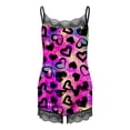 thumbnail image 4 of Xmyrz Valentine's Day Womens Pajama Sets 2PC Sleepwear Vest Pj's Breathable Sleeveless Shorts Set Casual Lace Heart Softable Basic Style Outfit Sets, 4 of 5