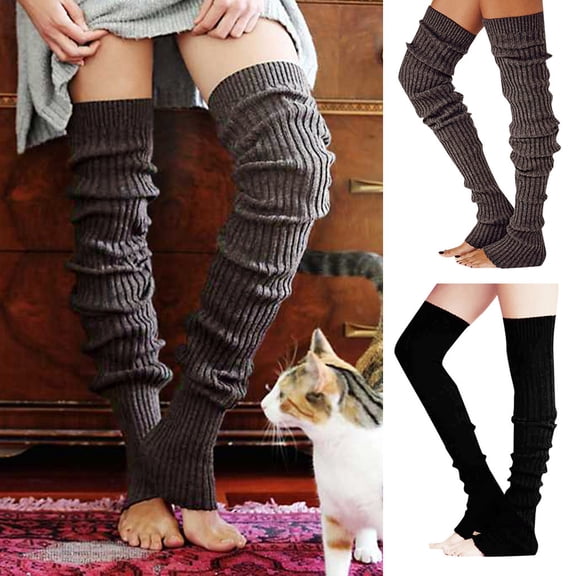 Breezora Girls Ladies Women Thigh High Over The Knee Socks Long Cotton Stockings Warm Daily