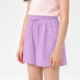 thumbnail image 3 of Girl’s Bermuda Shorts Elastic Waist Drawstring Casual Bottoms Summer Loose Knee Length Sports Shorts 2-9 Years, 3 of 6