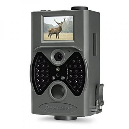 Amcrest ATC-1201G 12MP Digital Game Cam Trail Camera with Integrated 2 LCD Viewscreen, Long Range Night Vision, High-Sensitivity Motion Detection up to 65ft, Detachable Laser Remote, and (Best Trail Cam For Night Shots)