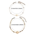 thumbnail image 2 of Exquisite Boho 2 Piece Layered Bead Bracelet Anklet Set With Sea Jewelry For Women Summer Style Handmade Fashion Accessory Delicate Elegant Natural 2PCS, 2 of 2