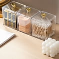thumbnail image 7 of Teissuly Hairpin Cotton Swab Organiser Desktop Transparent Cosmetic Case Household Cosmetic Cotton Storage Case, 7 of 7