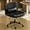 Black, variant on IPKIG Small Office Computer Desk Chair with Wheels and Lumbar Pillow, Comfy Adjustable Armlees Vanity Rolling Swivel Task Chair for Adult, Student, Home, Office, Make Up (PU Leather, Green)