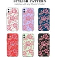 thumbnail image 6 of Compatible for iPhone 12 Case Cute Clear Hibiscus Flower Floral Aesthetic Printed Design for Girls Women Soft TPU Shockproof Protective Girly for iPhone 12-White, 6 of 13