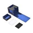 thumbnail image 1 of TISHITA Card Deck Box Card Carrying Organiser Case Trading Cards Case for 100+ Cards Blue Black, 1 of 7