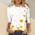 thumbnail image 2 of Womens Blouses Long Sleeve Shirt Women Casual Fashion Solid Color Button T-Shirt Long Sleeves One Shoulder Top Blouse Tops Yellow-3 XXL, 2 of 5