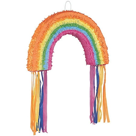 pinata rainbow 1ct string pull walmart