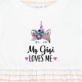 thumbnail image 4 of Inktastic My Gigi Loves Me Girls Unicorn Girls Baby Dress, 4 of 5