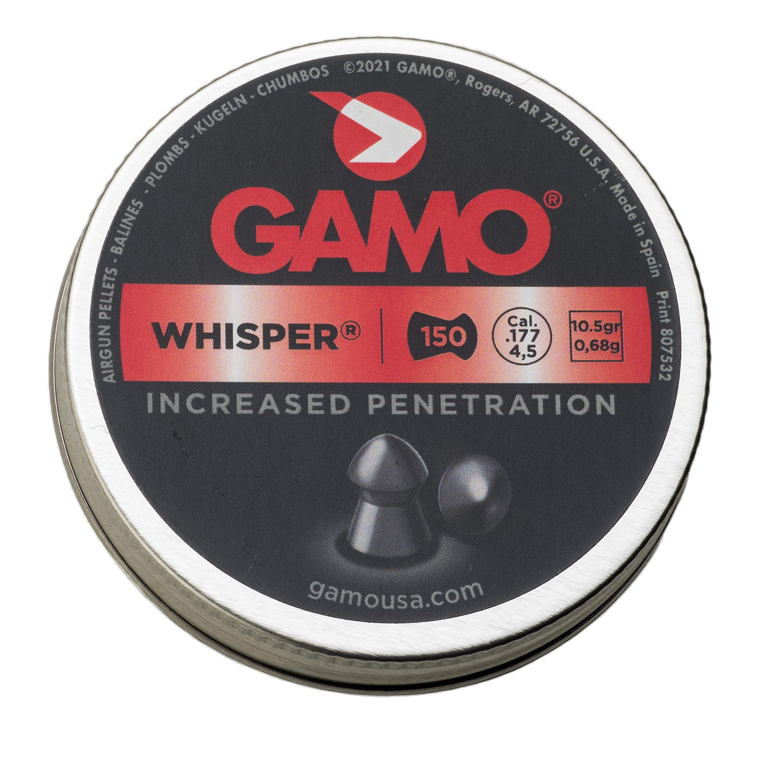 GAMO Whisper Heavy Weight .177 150 Count (10.5 gr), 632272254
