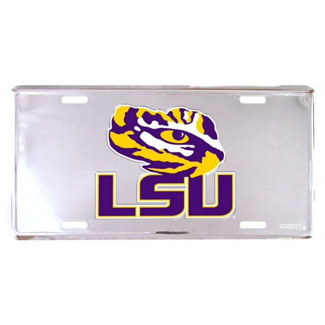 LSU Tigres Anodisé Plaque d'Immatriculation en Métal
