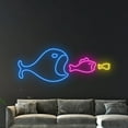 thumbnail image 2 of Handmadetneonsign Big Fish Eat Small Fish Neon Sign, Fish Wall Art Decor, Sea Fish Wall Decor, 2 of 4