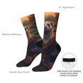 thumbnail image 4 of Rocae Garden Meditating Weasel for Adult Socks Casual Athletic Stretchy Loose Socks for Women Men Non-Slip Middle Tube Socks, 4 of 6
