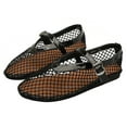 thumbnail image 3 of Mujeres Mesh Ballet Flats Slip On Ballerina Shoes Shoes Round Toe Ballet Zapatos Ballet transpirables para caminar para desplazarse, 3 of 9