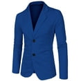 thumbnail image 1 of Unique Bargains Men's Notched Lapel Long Sleeve Knit Blazer with Pockets, 1 of 7
