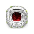 thumbnail image 3 of 1.65 Carat (Ctw) Garnet and Peridot Pendant Necklace in 14K White Gold with Chain, 3 of 5
