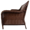 thumbnail image 4 of Causeuse de Patio Extérieure en Rotin, Ensemble de Conversation Toutes Saisons avec Coussin, Bleu Marine, 4 of 7
