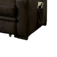 thumbnail image 4 of Futon Sofa- Brown Fabric Upholstery- Pull Out Base- Button Tufting, 4 of 5