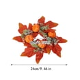 thumbnail image 2 of Autumn Thanksgiving Candle Ring Decoration with Pumpkin Berry for Seasonal Table Centerpiece, 2 of 6