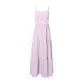 thumbnail image 4 of Vestido largo sin mangas con espalda descubierta y corte sólido para mujer - Mezcla de poliéster y spandex - Ropa informal/de fiesta con opciones de tallas, 4 of 5