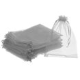thumbnail image 1 of Uxcell Organza Bags, 25 Pcs 8.66x6.3 Inch Drawstring Mini Pouches for Party Wedding, Gray, 1 of 6