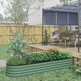 thumbnail image 2 of Outsunny Galvanized Raised Garden Bed Planter Box, 8 x 2 x 1.5 FT, Green, 2 of 10