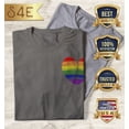 thumbnail image 2 of S4E Men's Gay Rainbow Heart LGBTQ Pride T-Shirt XXX-Large Charcoal, 2 of 4
