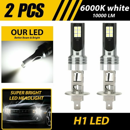 

2Pack H1 LED Headlight Fog Bulbs Conversion Kit 110W 10000LM 6000K Single Hi/Lo Beam Lamp