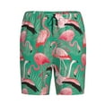 thumbnail image 4 of Wukai Tropical Flamingo Men’s Short Pajama Pants With Pockets Soft Sleep Pj Shorts for Men-Medium, 4 of 6