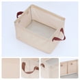 thumbnail image 2 of Unique Bargains Fabric Storage Bin with Handles, Collapsible Basket Beige 12*9.5*8in, 2 of 7