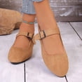 thumbnail image 3 of Khaki Women'S Versatile Casual Loafer With Closed Round Toe And Soft Flat Sole For Plus Size Fit, 3 of 9
