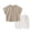 Coffee A, variant on WRKEKC Summer Outfits for Girls Solid Round Neck Short Sleeve Set Cotton Gauze Homewear Two Piece Sweat Absorbent 6 Months-6 Years