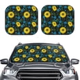 thumbnail image 2 of Vsdgher Sunflowers And Blue Flower Print Car Windshield Sun Shade, Reflective Sunshade Window Sunshade Sun Visor Protector Fit for Cars,Trucks,SUVs-Small, 2 of 6