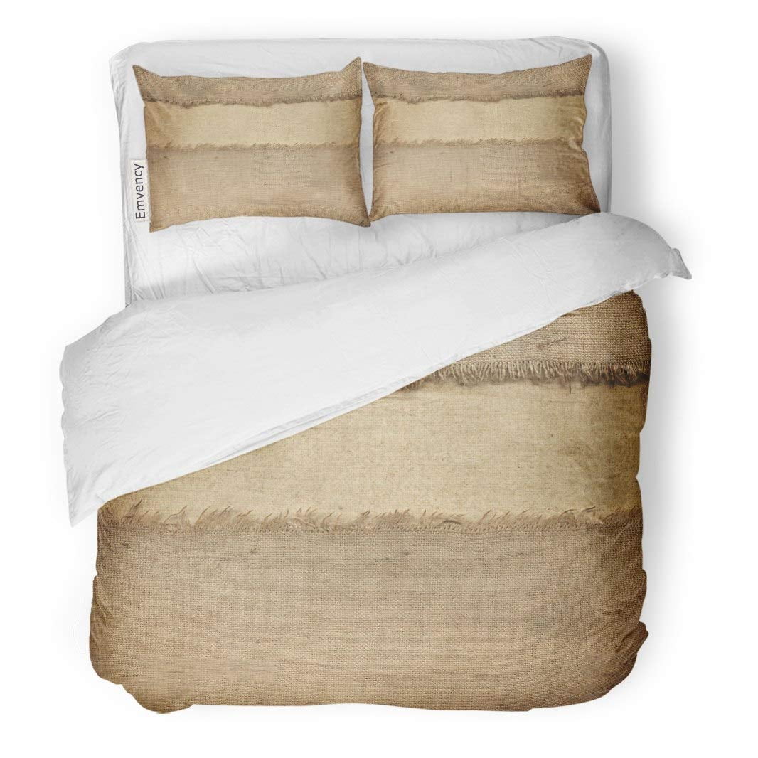 ZHANZZK 3 Piece Bedding Set Burlap of The Old and Country Edge Western