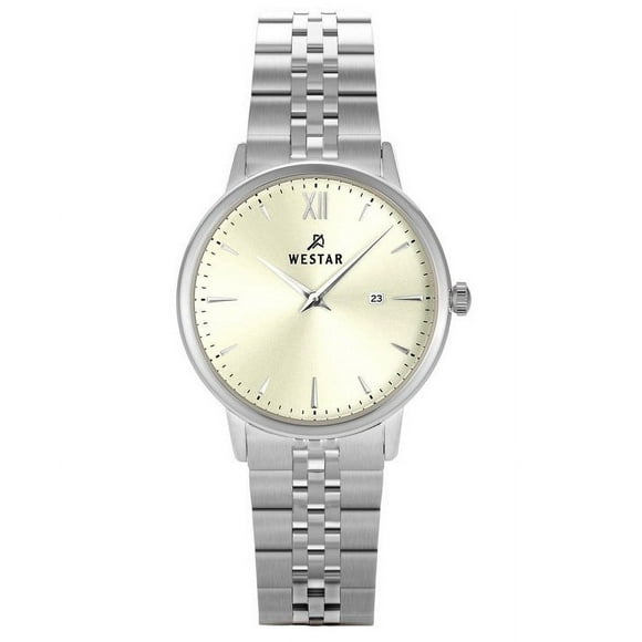 Westar Profile Stainless Steel Light Champagne Dial Quartz 40215STN102 Women's Watch