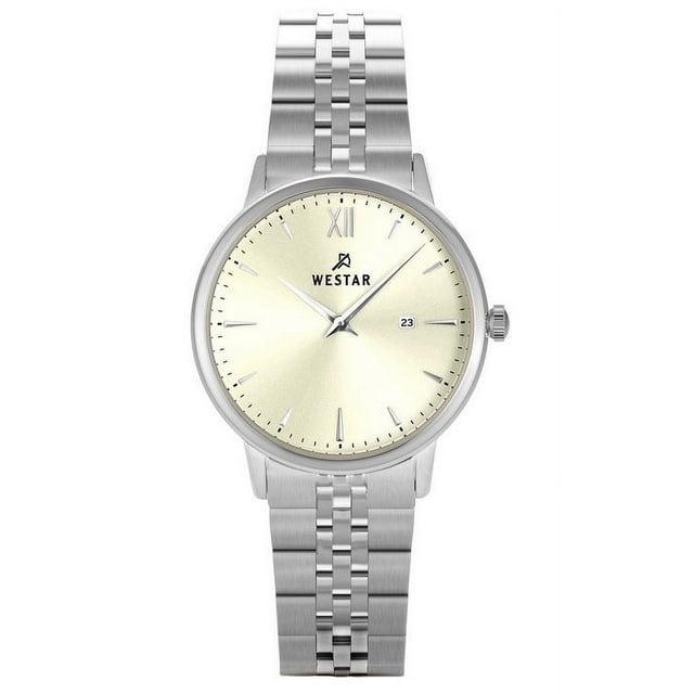 Westar Profile Stainless Steel Light Champagne Dial Quartz 40215STN102 Women's Watch