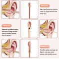 thumbnail image 4 of Vogacara Paquete de 8 palillos para los oídos de acero inoxidable, palillos portátiles para los oídos, cuchara, removedor de cerumen, cureta para el Type2 NO2 Vogacara CE001732-03B, 4 of 6