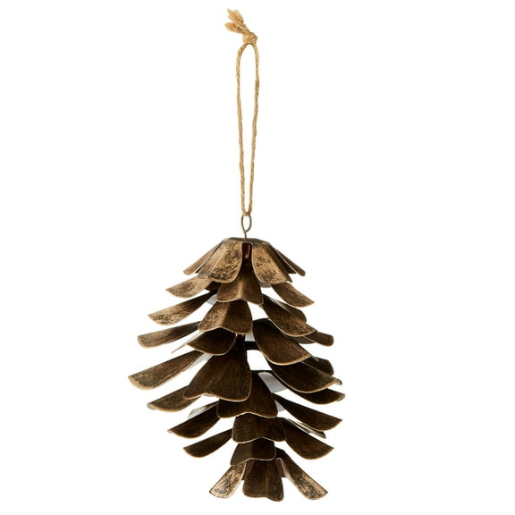 Brown Metal Pinecone Christmas Ornament, 4", by Holiday Time