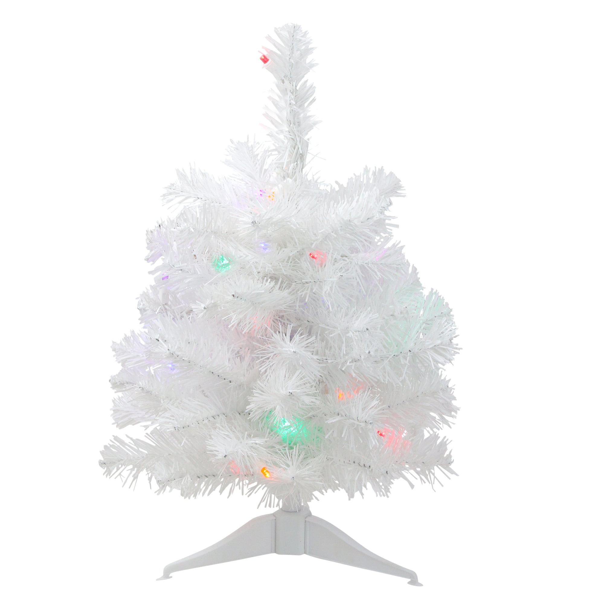1 5 Pre Lit Frosted Artificial Christmas Tree Multicolor Lights