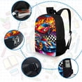 thumbnail image 3 of Car Racing Backpack Set, Durable and Lightweight, Large Capacity and Multiple, Perfect for , Daily Use, or Gifts, Designed with Matching Lunch Bag Pencil Case, Back to , for Teenager,, 3 of 10
