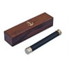 Brass with Leather Viewfinder Spyglass with Rosewood Box 10" - Leather Wrapped Spyglass