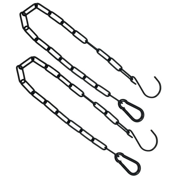 Tineasur Adjustable Black Hanging Chain for Bird Feeders and Planters 2Sets