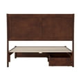 thumbnail image 4 of AFI, Andorra Full Platform Bed with Panel Footboard and Storage Drawers, Walnut, 4 of 5