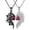 necklace A, variant on Matching Necklace Set for Couples -Angel and Demon-Angel Wings Promise Necklace