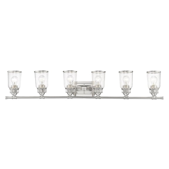 Livex Lighting Lawrenceville 6 Light Bath Vanity Light in Nickel